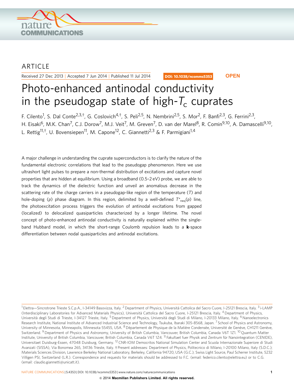 Photo Enhanced Antinodal Conductivity In The Pseudogap State Of High Tc Cuprates Topic Of Research Paper In Physical Sciences Download Scholarly Article Pdf And Read For Free On Cyberleninka Open Science Hub