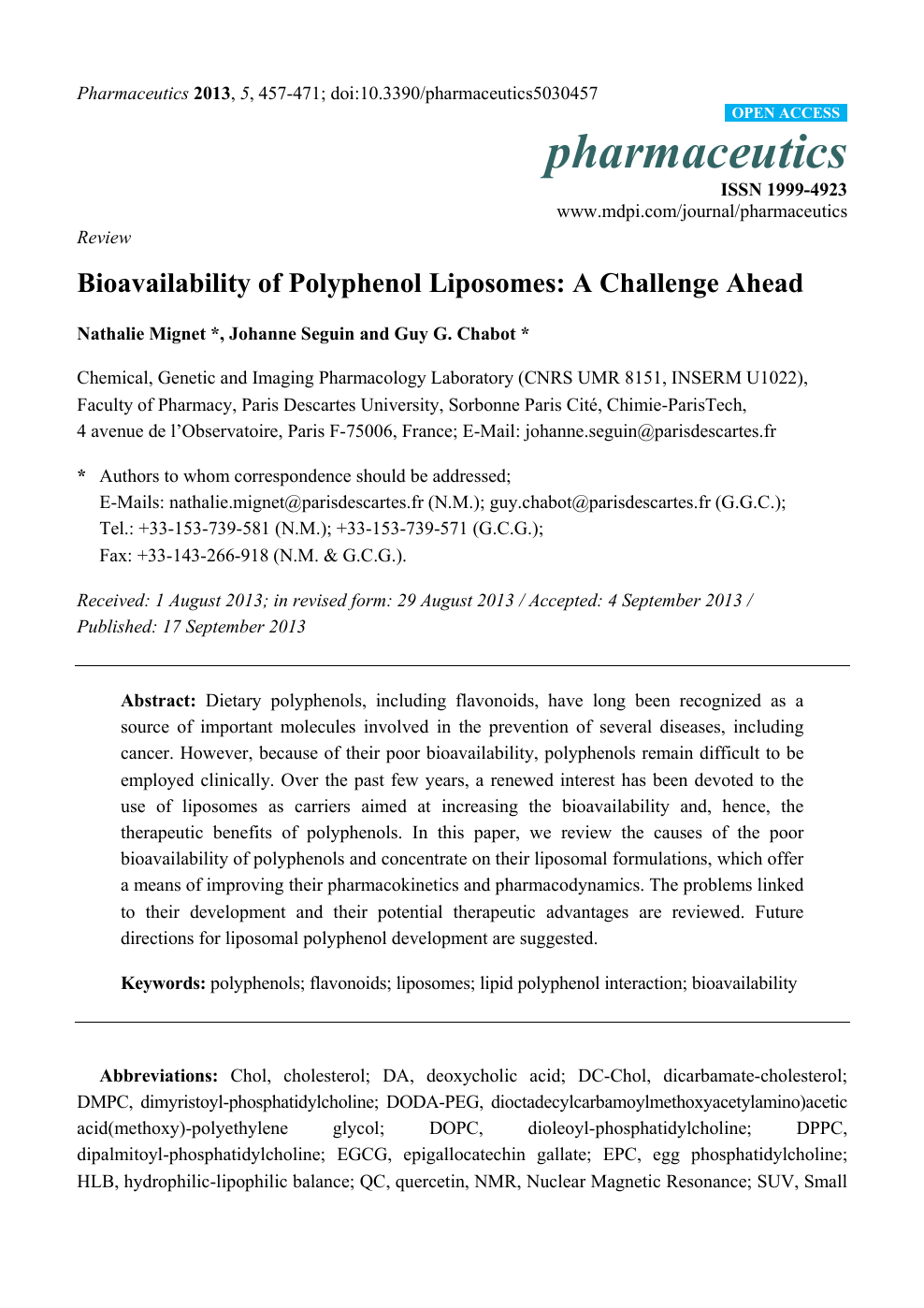 Bioavailability Of Polyphenol Liposomes A Challenge Ahead Topic Of Research Paper In Chemical Sciences Download Scholarly Article Pdf And Read For Free On Cyberleninka Open Science Hub