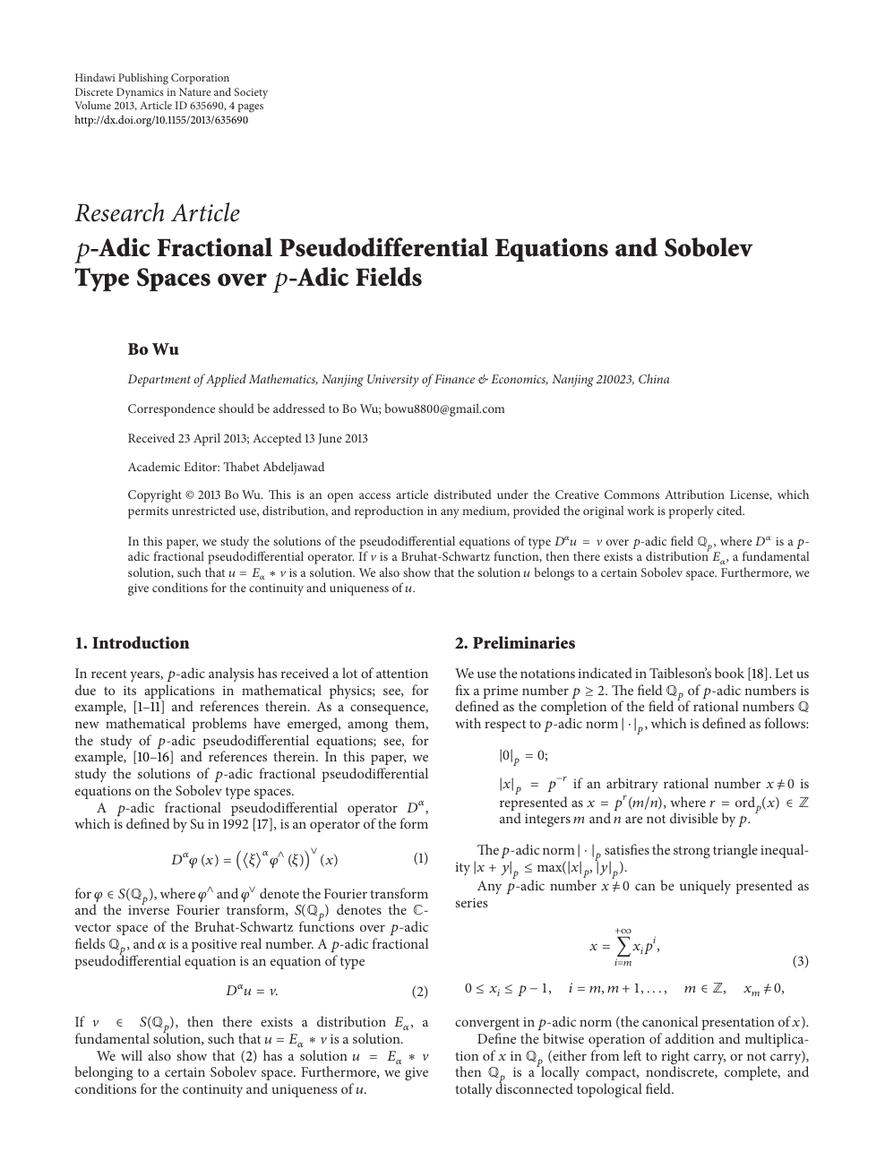 Adic Fractional Pseudodifferential Equations And Sobolev Type Spaces Over Adic Fields Topic Of Research Paper In Mathematics Download Scholarly Article Pdf And Read For Free On Cyberleninka Open Science Hub