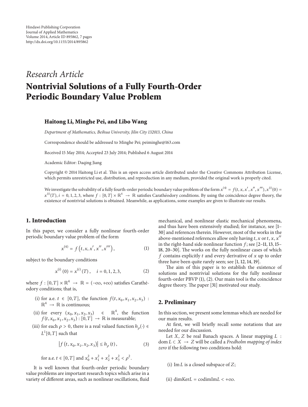 Nontrivial Solutions Of A Fully Fourth Order Periodic Boundary Value Problem Topic Of Research Paper In Mathematics Download Scholarly Article Pdf And Read For Free On Cyberleninka Open Science Hub