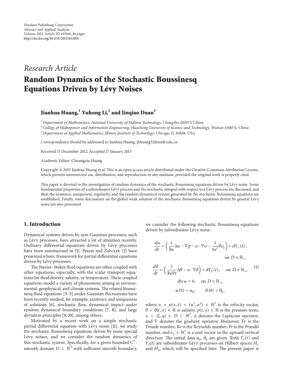 Random Dynamics Of The Stochastic Boussinesq Equations Driven By Levy Noises Topic Of Research Paper In Mathematics Download Scholarly Article Pdf And Read For Free On Cyberleninka Open Science Hub
