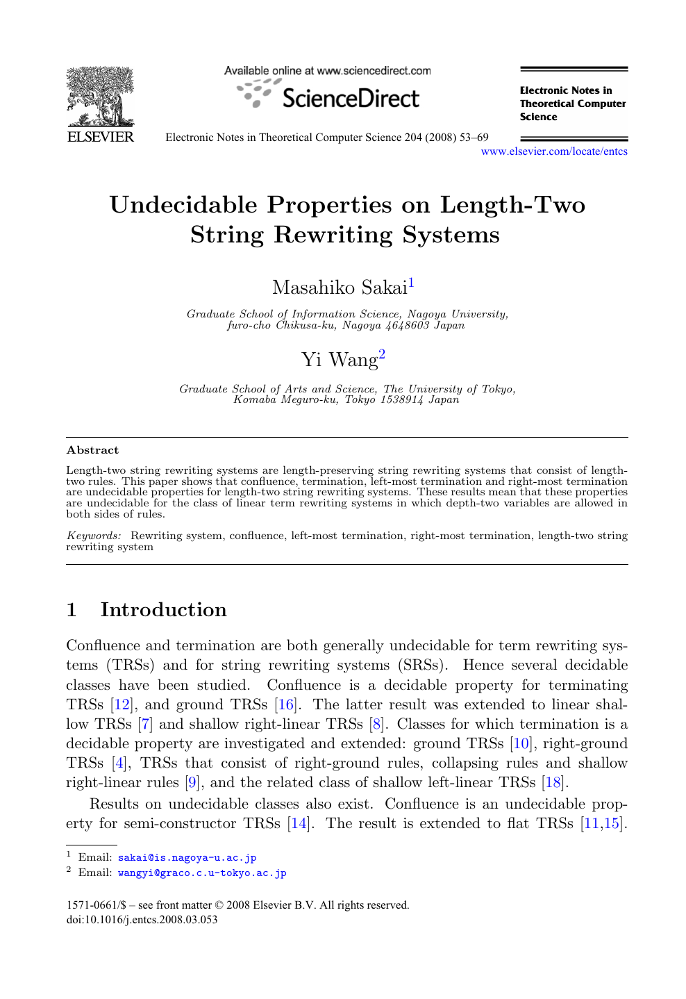 Undecidable Properties On Length Two String Rewriting Systems Topic Of Research Paper In Computer And Information Sciences Download Scholarly Article Pdf And Read For Free On Cyberleninka Open Science Hub